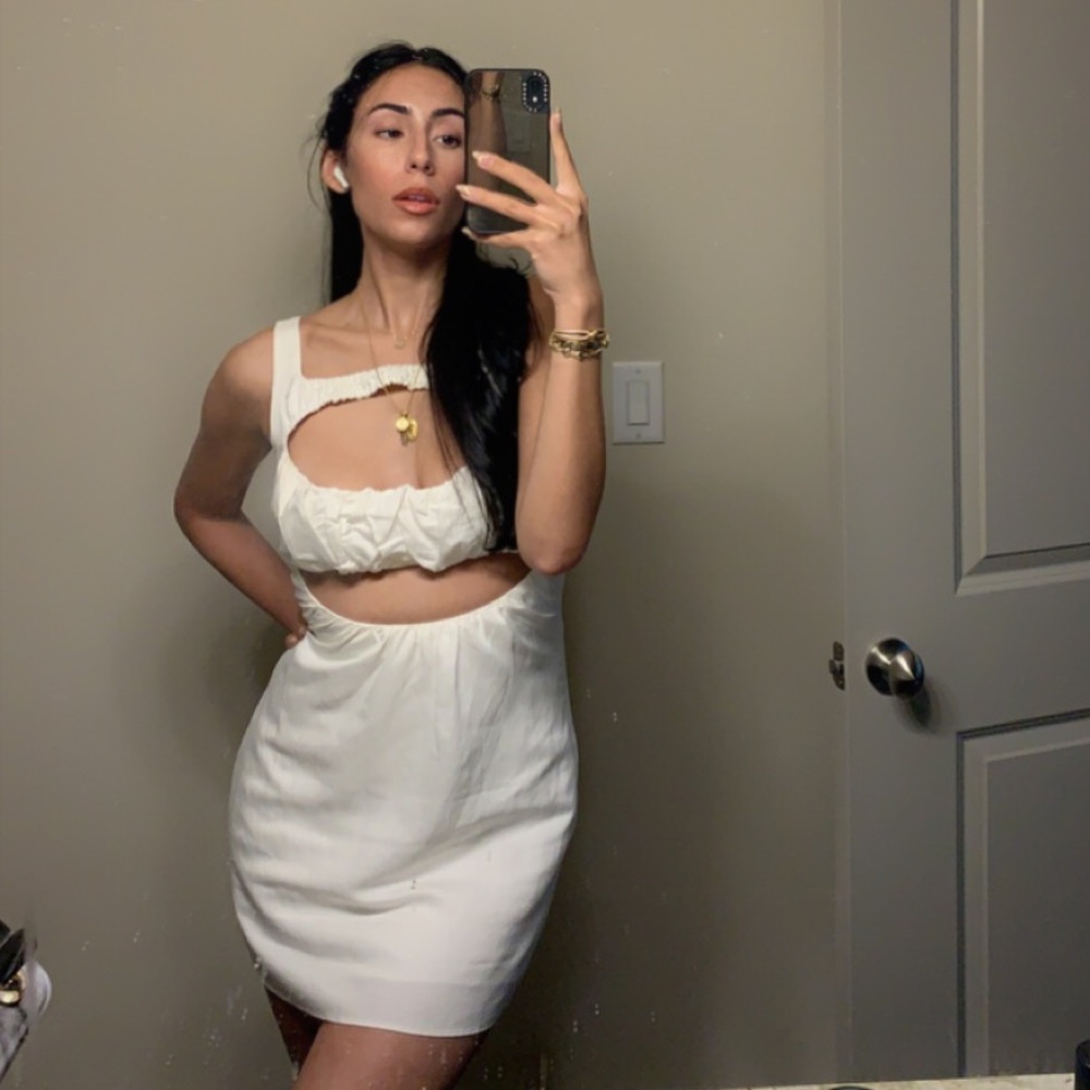 Danielle Guizio Le Jardin Linen Dress